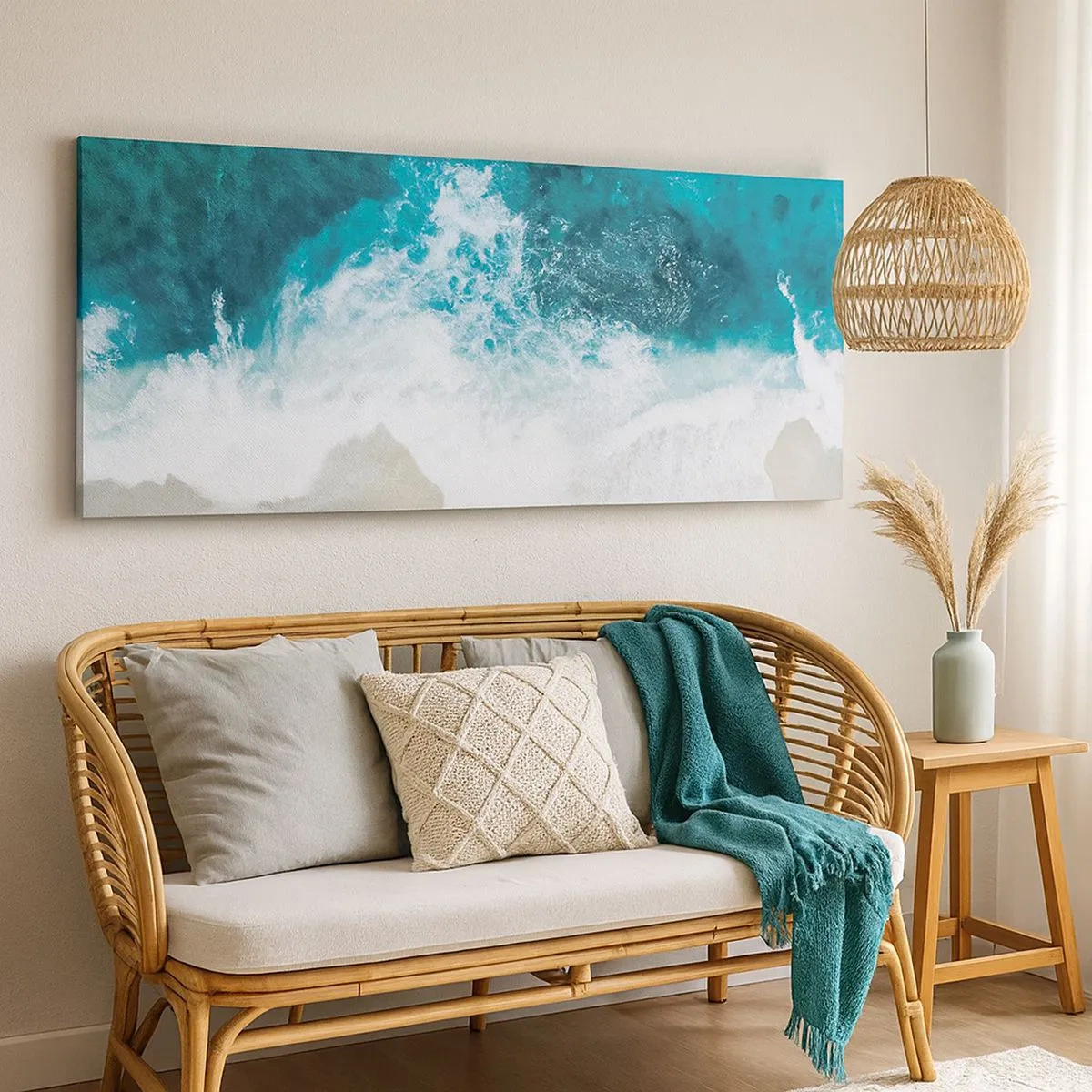 Schilderen op canvas - Natuurlijke streling - 100x40 cm