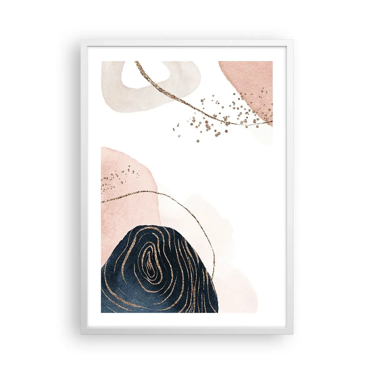 Poster in een witte lijst - Alles vloeit - 50x70 cm