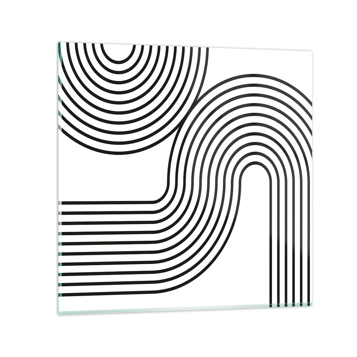 Schilderen op glas - In de bocht - 60x60 cm