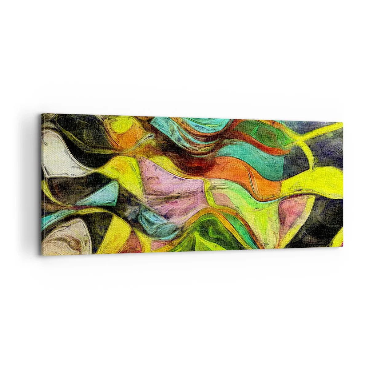 Schilderen op canvas - Beweging is leven - 100x40 cm