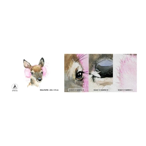 Fotobehang Monster Premium Sand - En de vorst is niet langer verschrikkelijk - Voor kinderen, Roe, Grafisch - 100x30 cm
