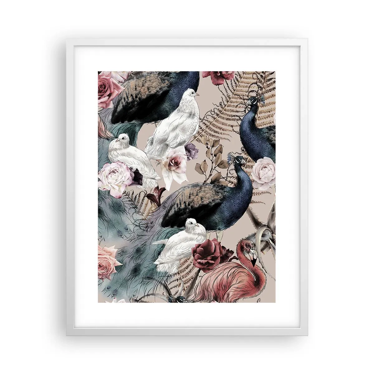 Poster in een witte lijst - In de paleistuin - 40x50 cm