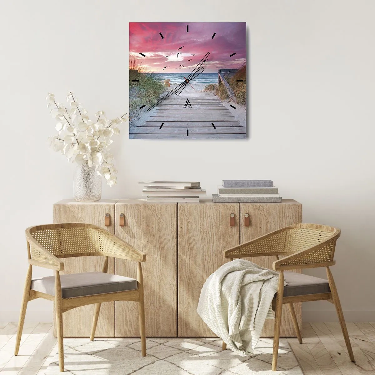 Wandklok - Klok - Baltische indruk - 30x30 cm