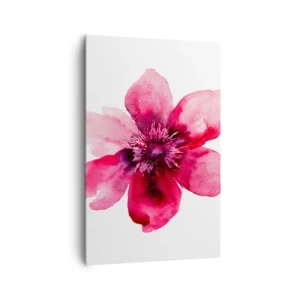 Schilderen op canvas - Een karmijnrode geurende kus - 80x120 cm