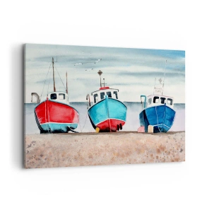 Schilderen op canvas - Klaar om te vissen - 120x80 cm