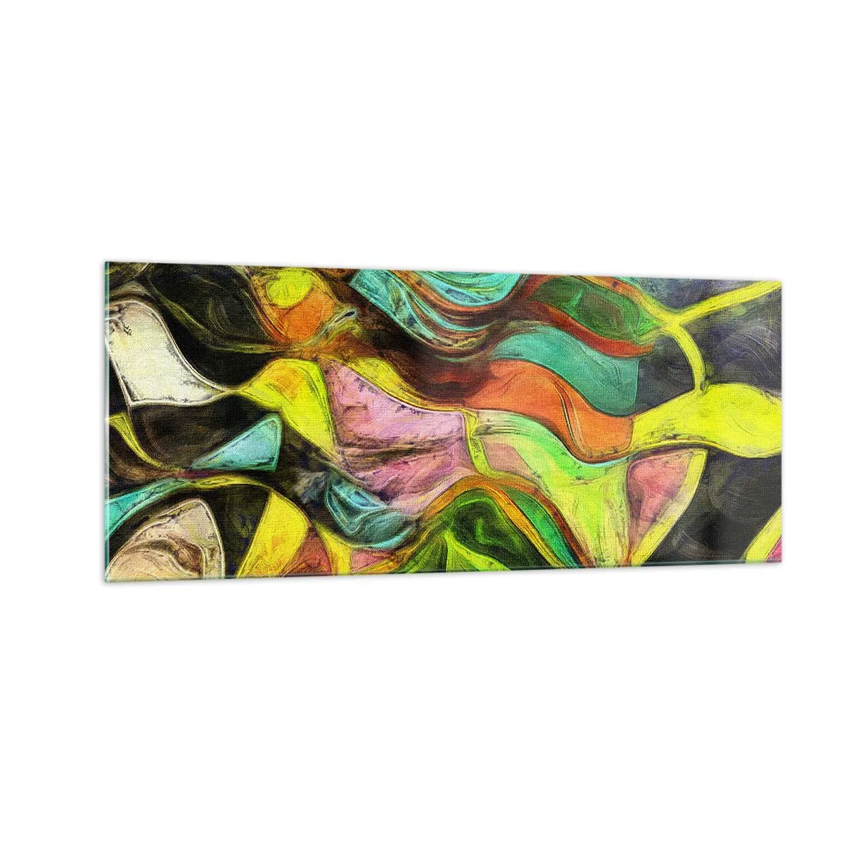 Schilderen op glas - Beweging is leven - 100x40 cm