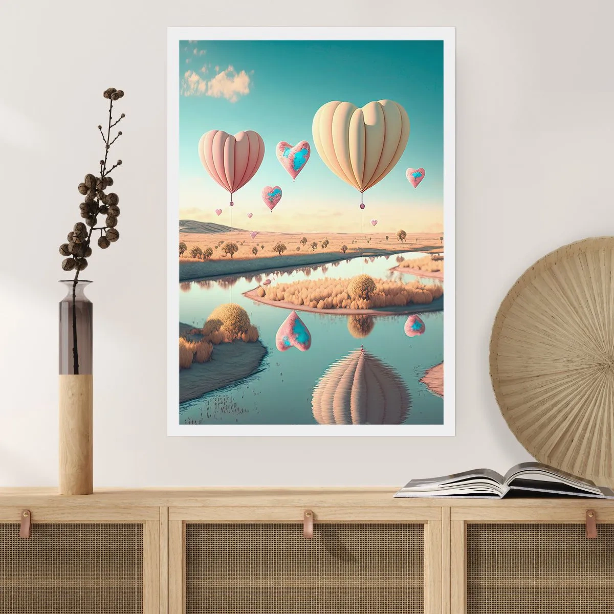 Poster - Liefde laat je vliegen - 30x40 cm