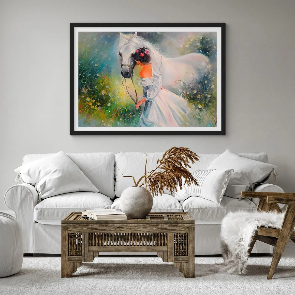 Poster in een zwarte lijst - Als uit een mooie droom - 40x30 cm