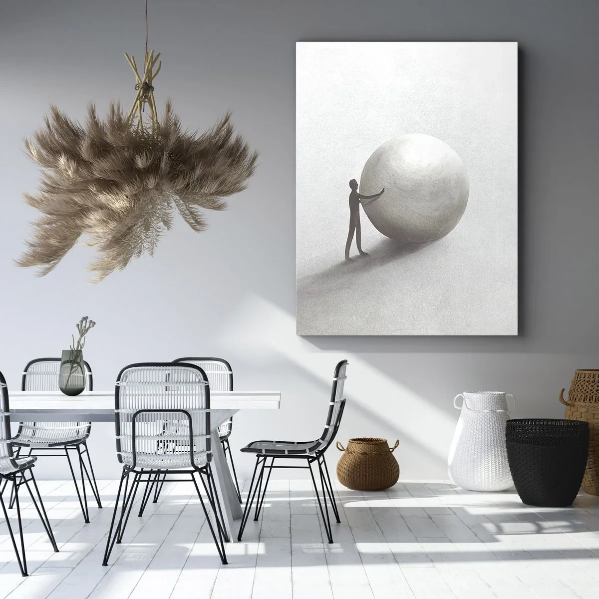 Schilderen op canvas - Het spel van het leven - 45x80 cm