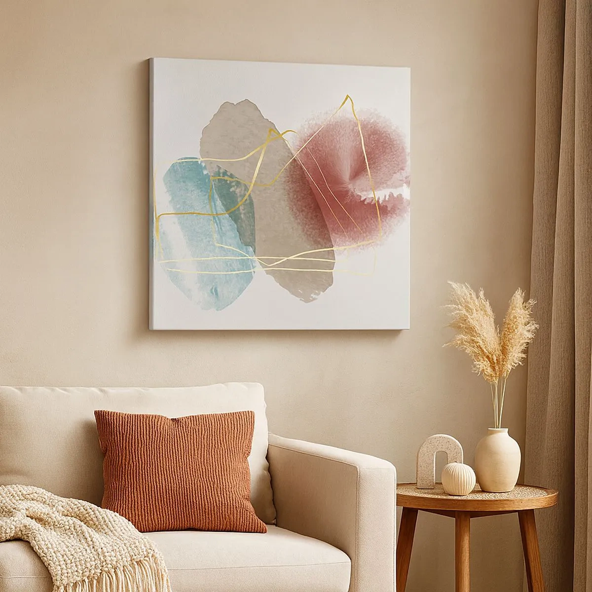 Schilderen op canvas - Koralen van de ruimte - 30x30 cm