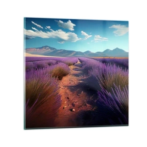 Schilderen op glas - Geurige velden - 70x70 cm