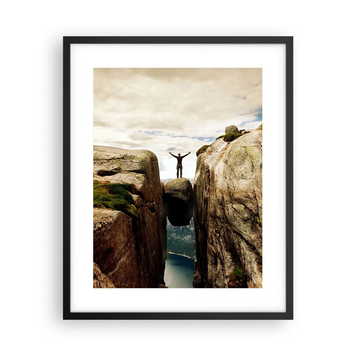 Poster in een zwarte lijst - Hoe gaat het met mij?! - 40x50 cm