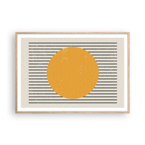 Een poster in een licht eiken lijst - De kracht van eenvoud - 100x70 cm