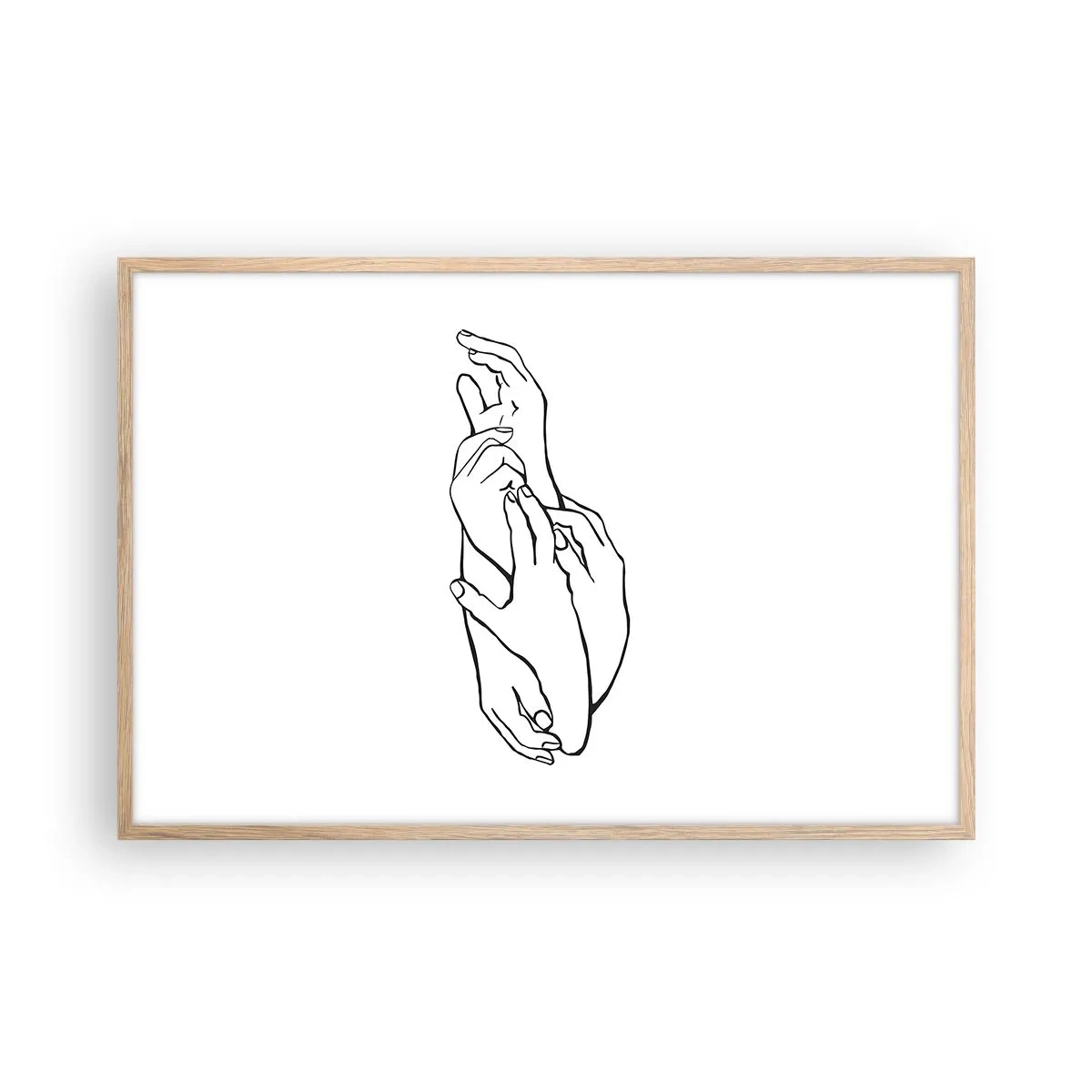 Een poster in een licht eiken lijst - Goede aanraking - 91x61 cm
