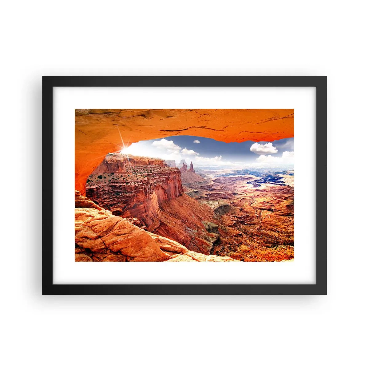 Poster in een zwarte lijst - Door de natuur zelf gebeeldhouwd - 40x30 cm