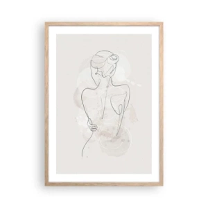 Een poster in een licht eiken lijst - Als een gevoelig instrument - 50x70 cm