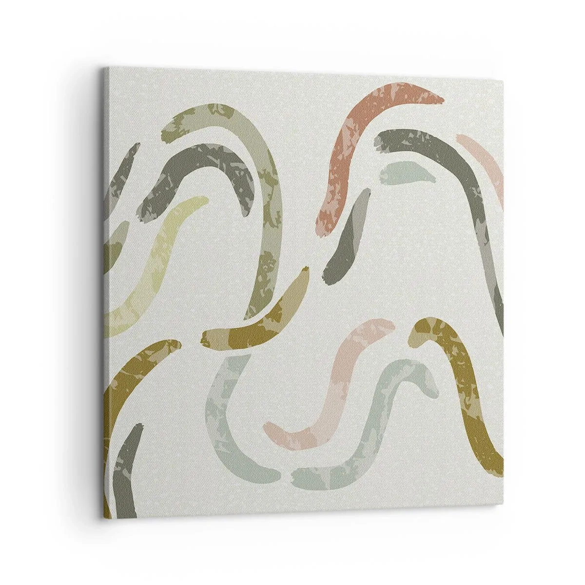 Schilderen op canvas - Een vrolijke dans van abstractie - 60x60 cm