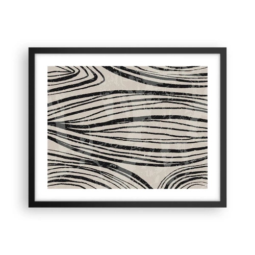 Poster in een zwarte lijst - Lijnoverstromingsvlakte - 50x40 cm