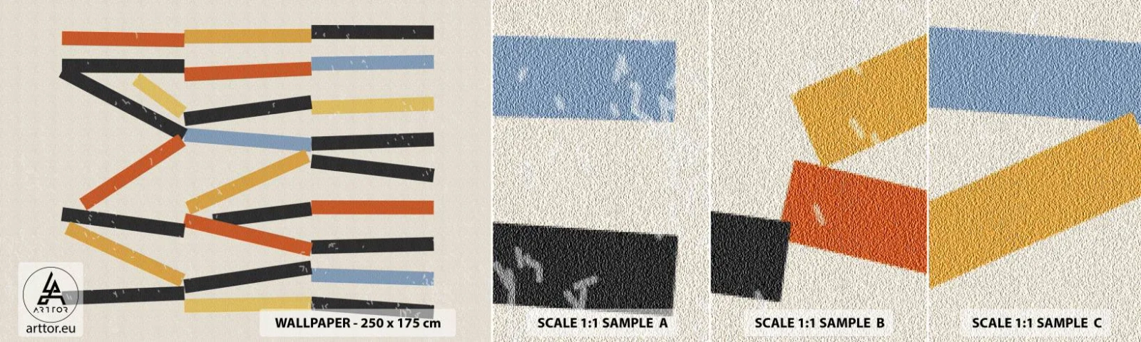 Fotobehang Staaltje Standard Eco - Compositie op goed niveau - Minimalisme, Hipster, Modern - 100x30 cm