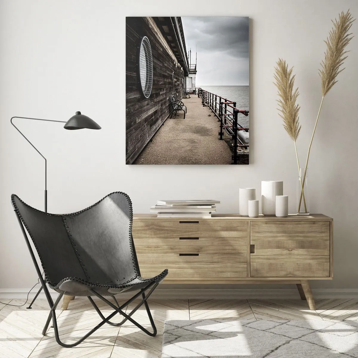 Schilderen op glas - De tijd bleef stilstaan - 50x70 cm