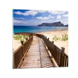 Schilderen op glas - Neem me mee naar de gelukkige eilanden - 60x60 cm