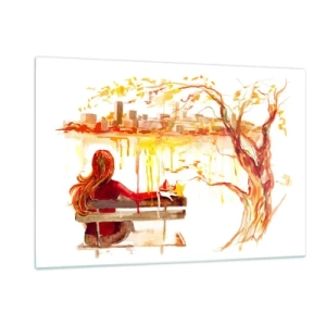 Schilderen op glas - Een moment van bezinning - 120x80 cm