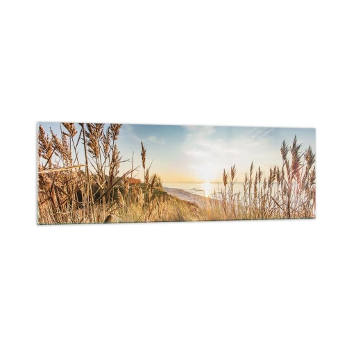 Schilderen op glas - Noord strand - 160x50 cm