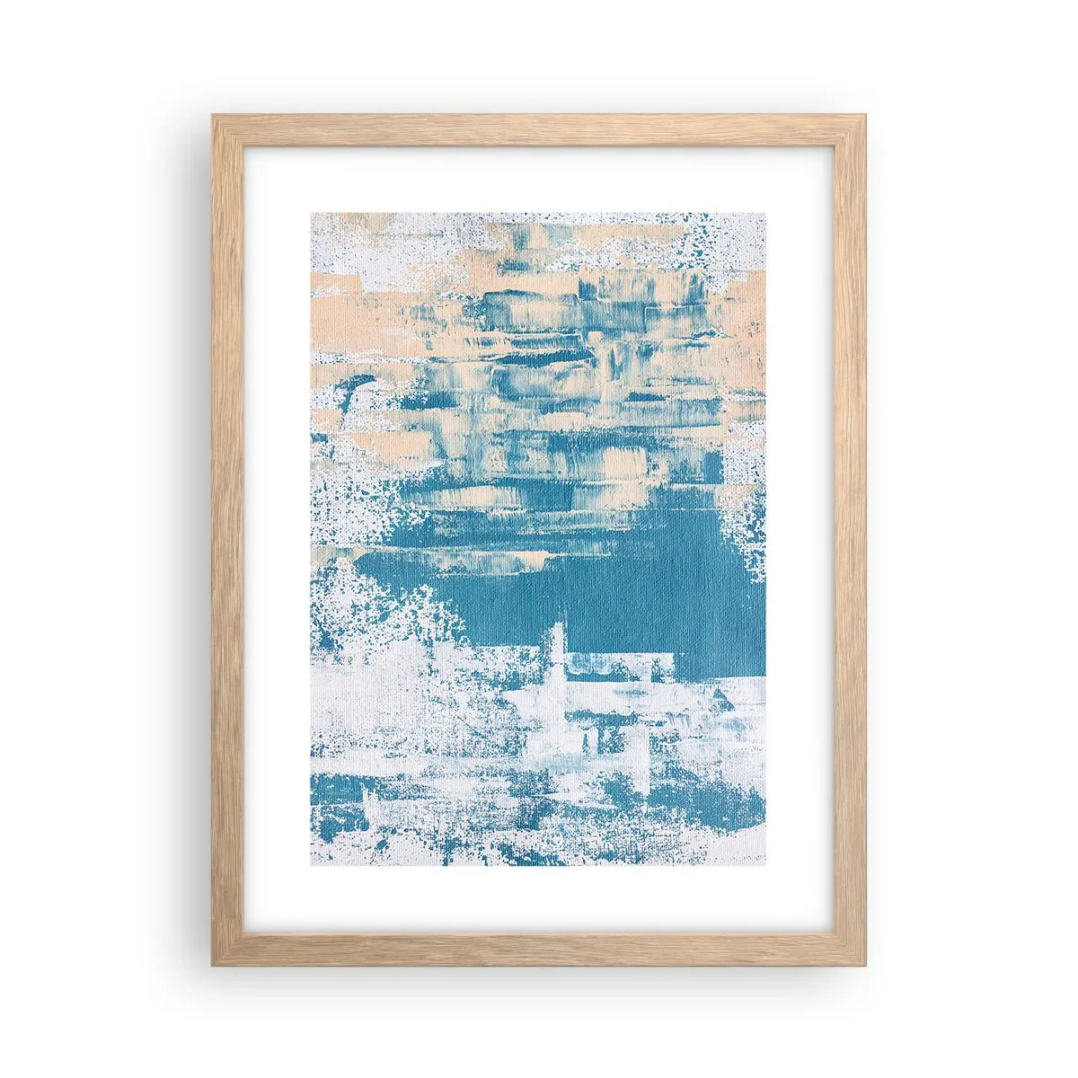Een poster in een licht eiken lijst - Door een ijspegel - 30x40 cm