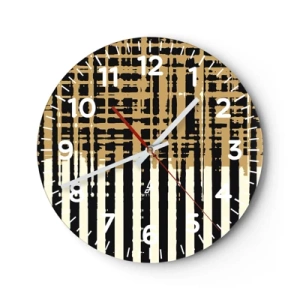 Wandklok - Klok - Architecturale abstractie - 40x40 cm