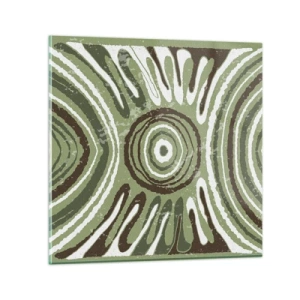 Schilderen op glas - Een explosie van emoties - 60x60 cm