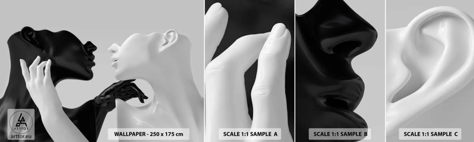 Fotobehang Staaltje Standard Eco - Antrekking - Begeerte - Abstractie, Mannequin, Standbeeld - 100x30 cm