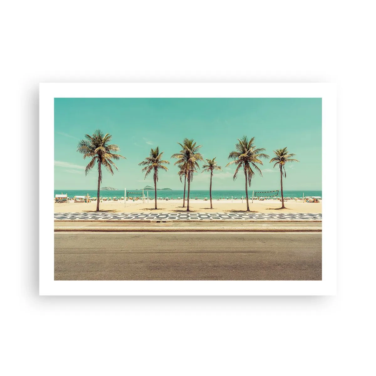 Poster - Op wacht op het strand - 70x50 cm