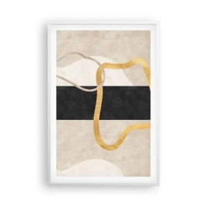 Poster in een witte lijst - Verwarde vormen - 61x91 cm