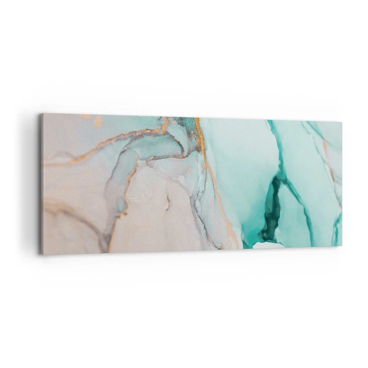 Schilderen op canvas - Een dans van vormen en kleuren - 120x50 cm