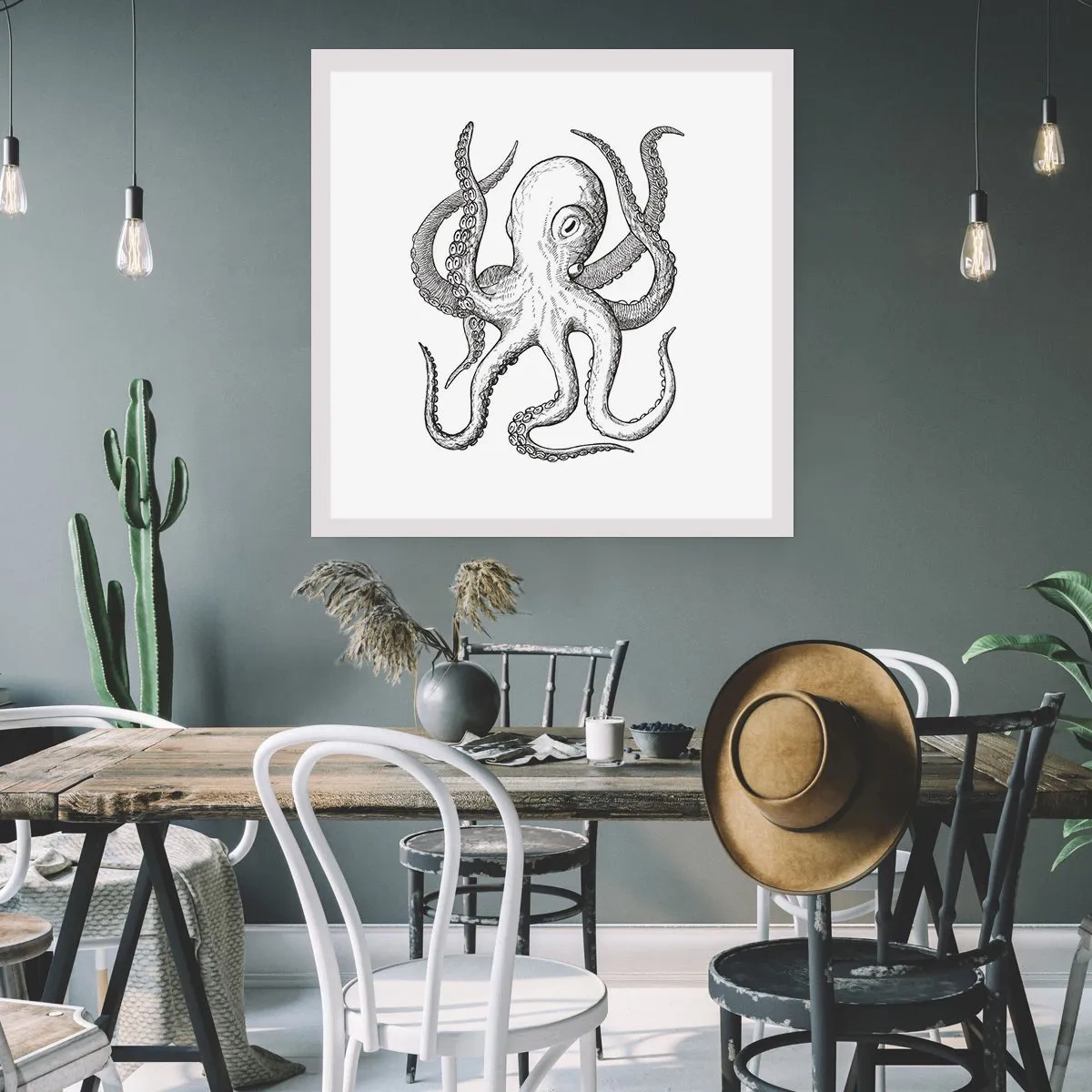 Poster - Dansend met de golven - 50x50 cm