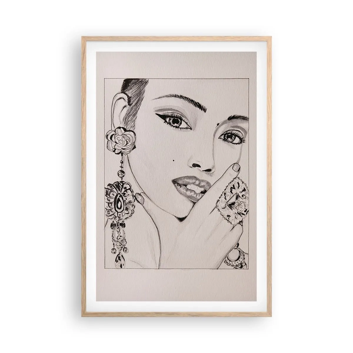 Een poster in een licht eiken lijst - Het mooiste juweeltje - 61x91 cm