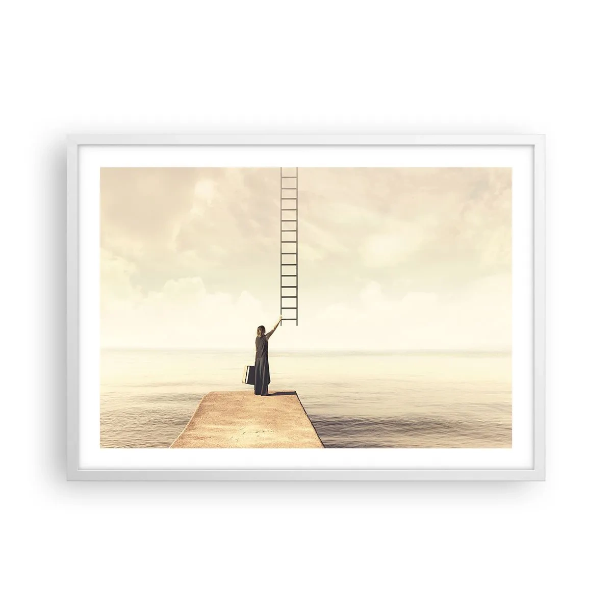 Poster in een witte lijst - Een magische reis - 70x50 cm