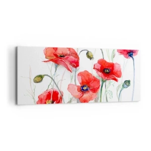 Schilderen op canvas - Poolse bloemen - 100x40 cm