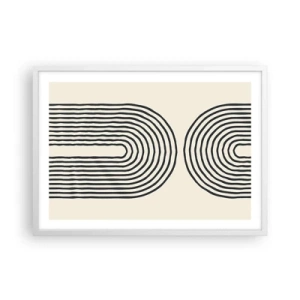 Poster in een witte lijst - In een ogenblik ... - 70x50 cm