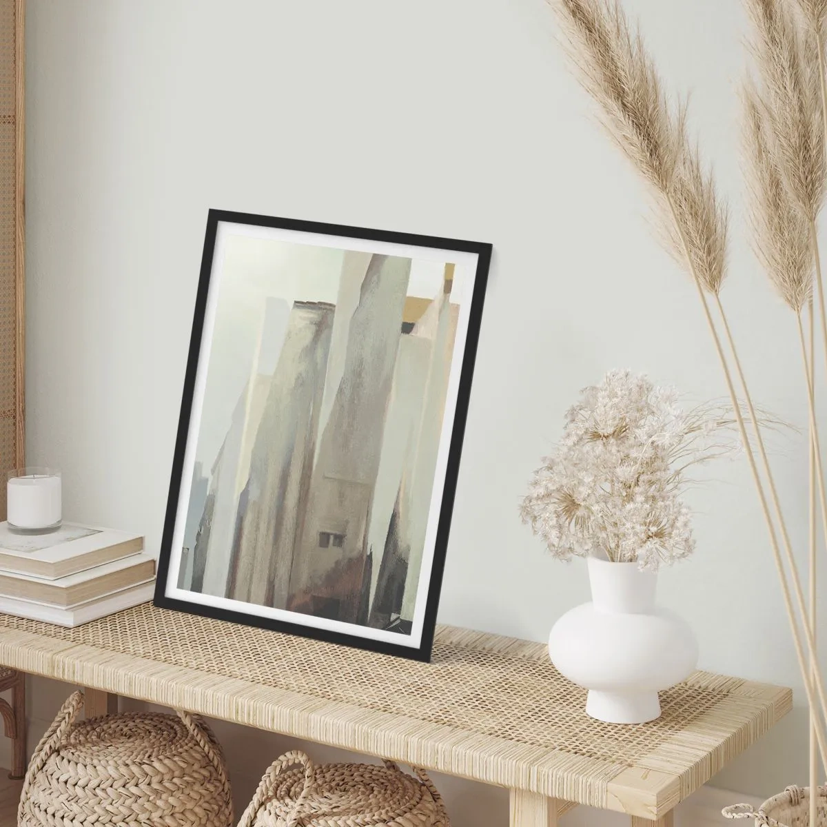 Poster in een zwarte lijst - Droom over de stad - 30x40 cm