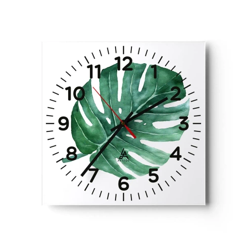 Wandklok - Klok - Groen concept - 30x30 cm