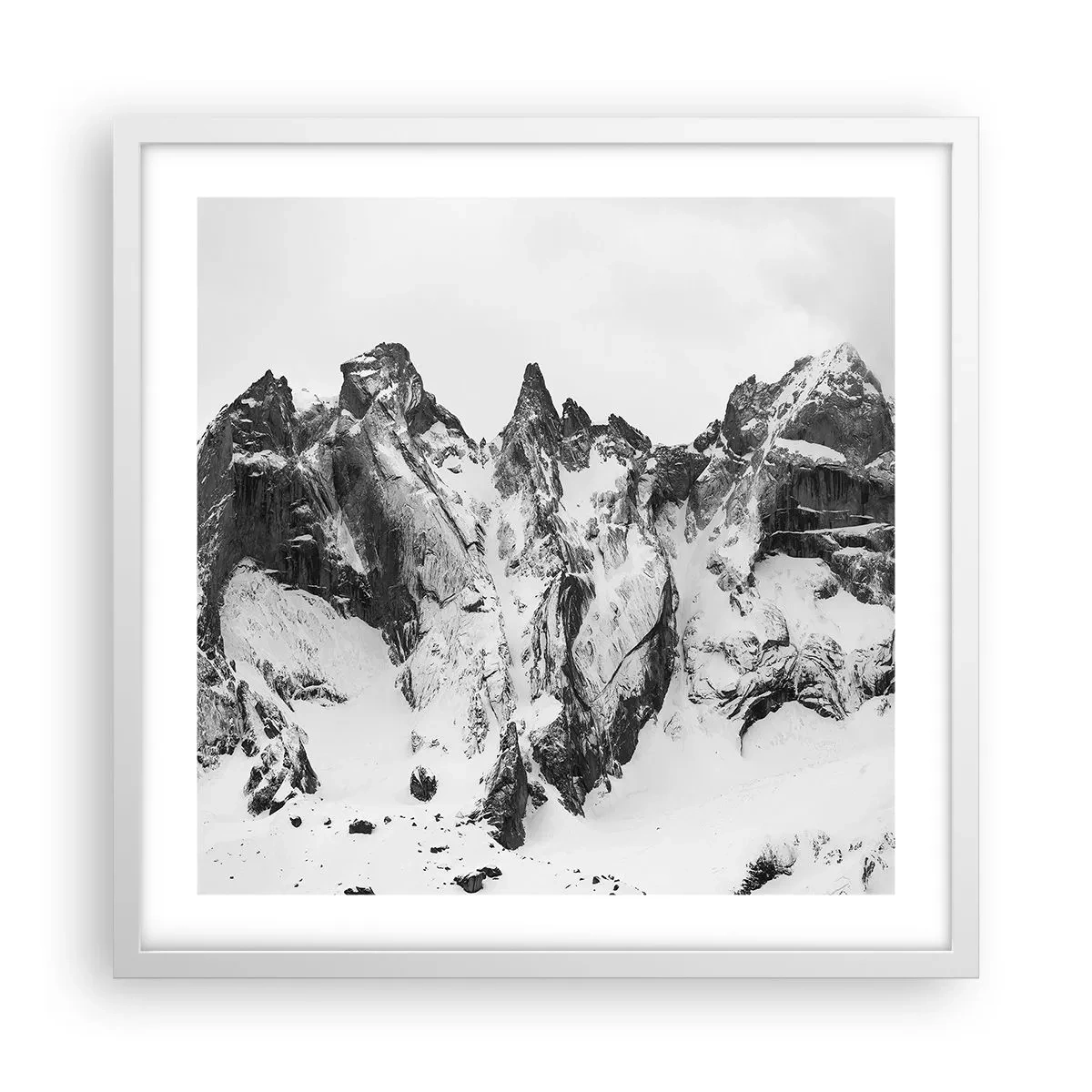 Poster in een witte lijst - Granieten gevaarlijke nok - 50x50 cm