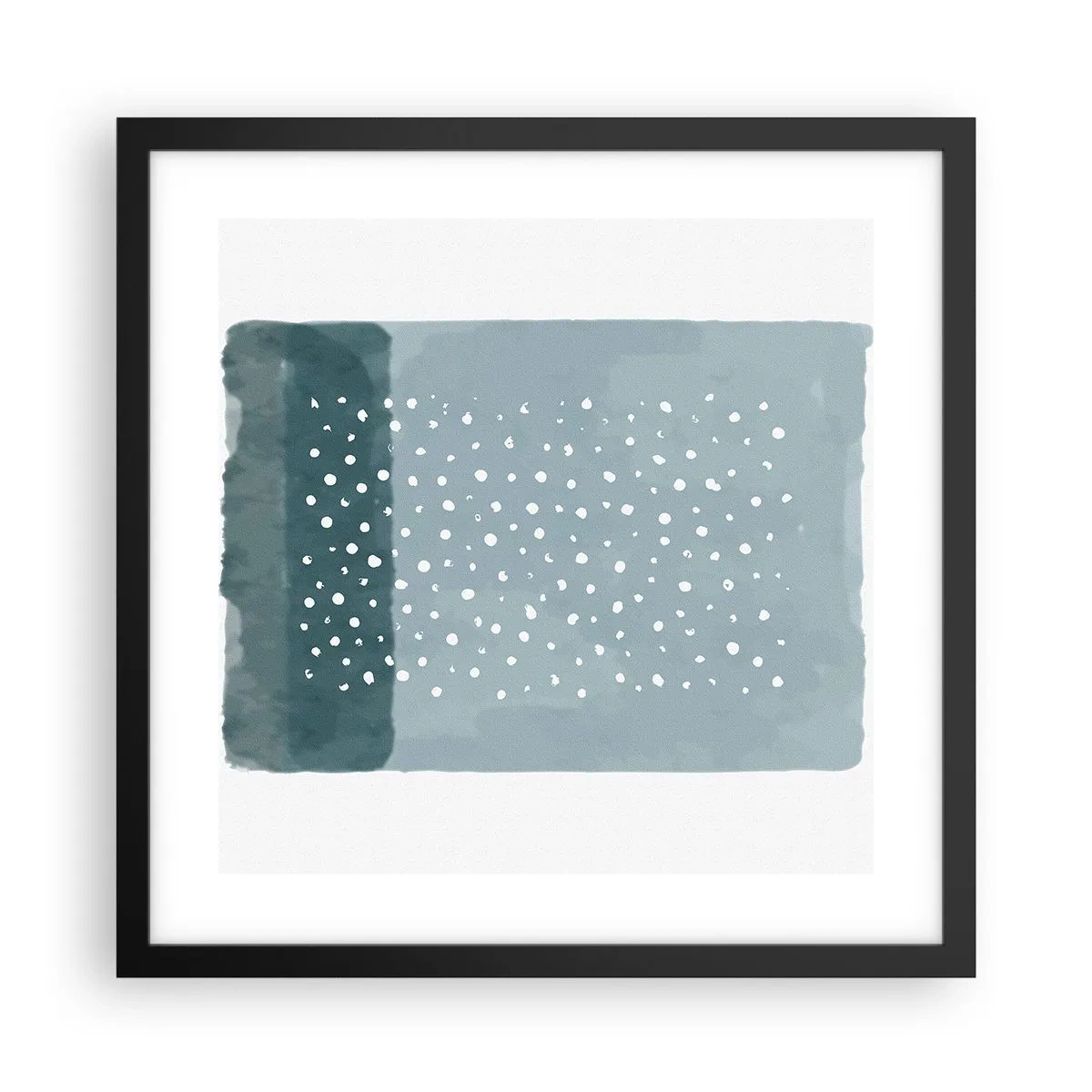 Poster in een zwarte lijst - Gegroeid op blauw - 40x40 cm