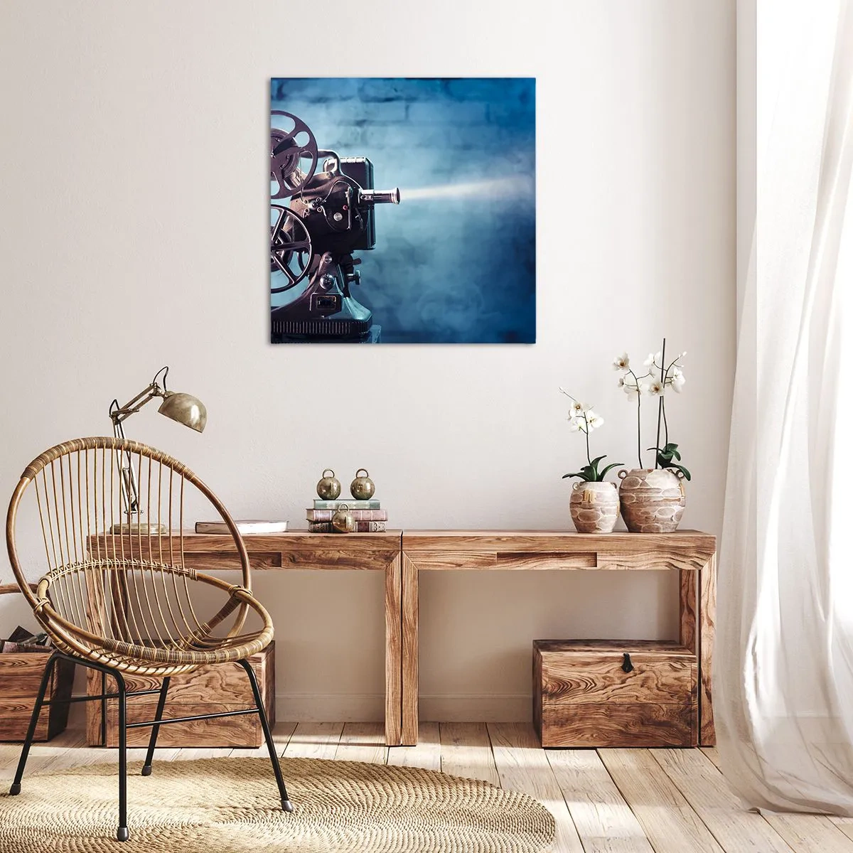 Schilderen op canvas - In de oude bioscoop - 50x50 cm