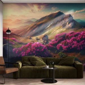 Fotobehang Premium Canvas - Zomer in de bergen - Landschap, Natuur, Bergen - 100x70 cm