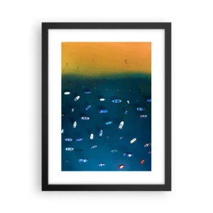 Poster in een zwarte lijst - Vakantie spel - 30x40 cm