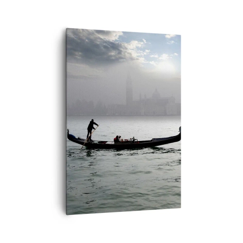 Schilderen op canvas - Een fantastische stad van water en mist - 70x100 cm