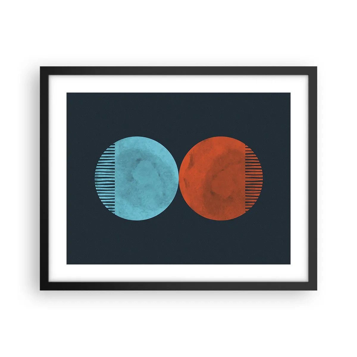 Poster in een zwarte lijst - Alleen geometrie? - 50x40 cm