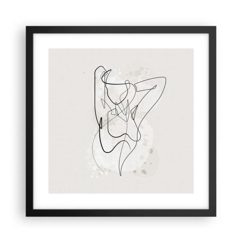Poster in een zwarte lijst - De kunst van het verleiden - 40x40 cm