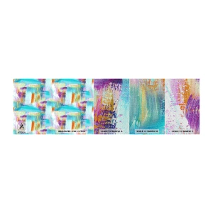 Fotobehang Monster Premium Sand - Vrolijk vlekkerig en besmeurd - Abstractie, Deel, Schilderen - 100x30 cm